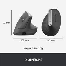 Buy Logitech,Logitech MX Vertical Ergonomic Wireless Mouse, Multi-Device, Bluetooth or 2.4GHz Wireless with USB Unifying Receiver, 4000 DPI Optical Tracking, 4 Buttons, Fast Charging, Laptop/PC/Mac/iPad OS- Black - Gadcet.com | UK | London | Scotland | Wales| Ireland | Near Me | Cheap | Pay In 3 | Computers