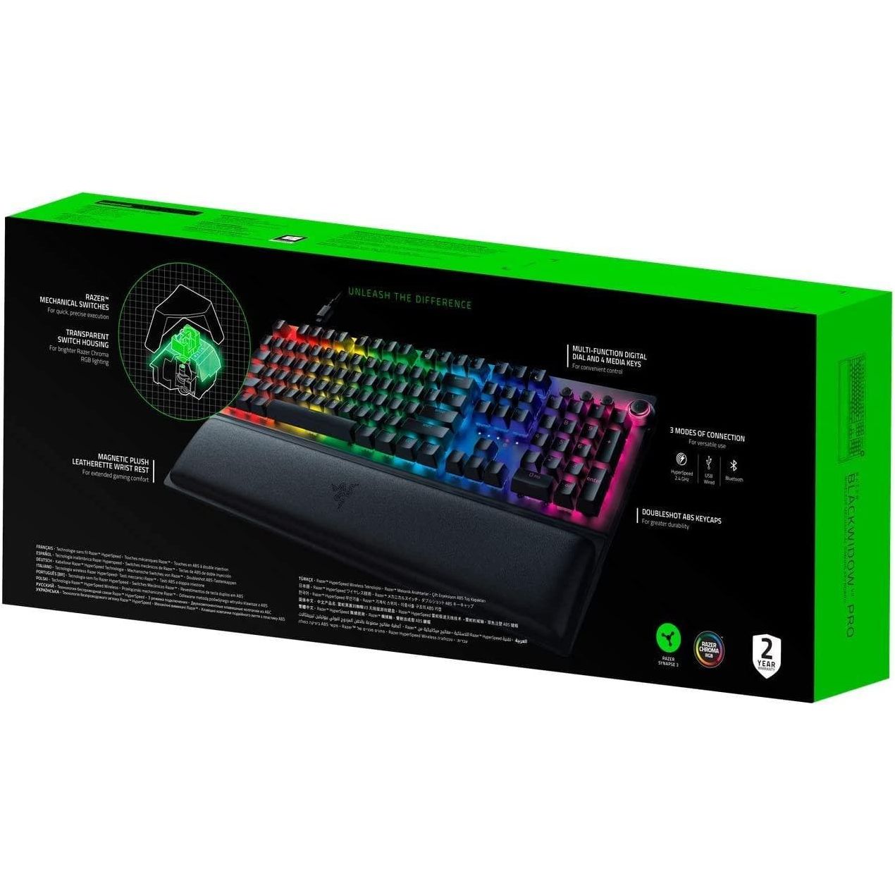 Buy Razer,Razer Blackwidow V3 Pro Wireless Gaming Keyword, Mechanical Gaming Keyboard, Wrist Rest, Bluetooth, USB-C, UK Layout - Black - Gadcet.com | UK | London | Scotland | Wales| Ireland | Near Me | Cheap | Pay In 3 | Keyboards