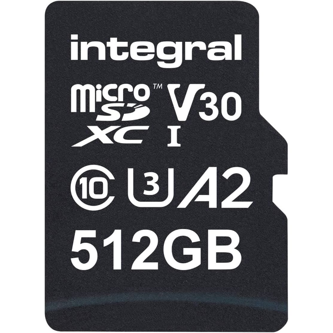 Integral 512GB Micro SD Card 4K Video Read Speed 180MB/s and Write Speed 150MB/s - Black