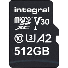 Integral 512GB Micro SD Card 4K Video Read Speed 180MB/s and Write Speed 150MB/s - Black