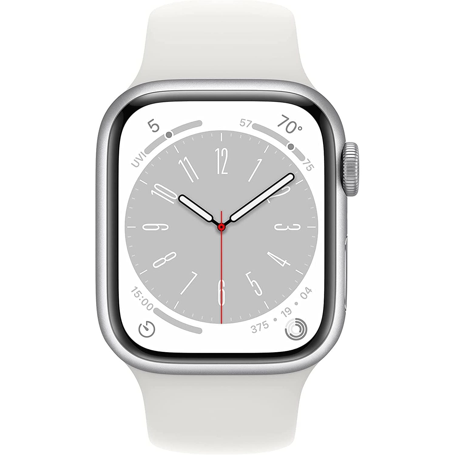 apple,Apple Watch Series 8 (GPS + Cellular 41mm) Smart watch - Silver Aluminium Case with White Sport Band - Regular - Gadcet.com