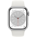 apple,Apple Watch Series 8 (GPS + Cellular 41mm) Smart watch - Silver Aluminium Case with White Sport Band - Regular - Gadcet.com