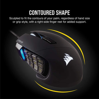 Buy Corsair,Corsair Scimitar RGB Elite, MOBA/MMO Gaming Mouse, Black, Backlit RGB LED, 18000 DPI, Optical - Gadcet.com | UK | London | Scotland | Wales| Ireland | Near Me | Cheap | Pay In 3 | Computers