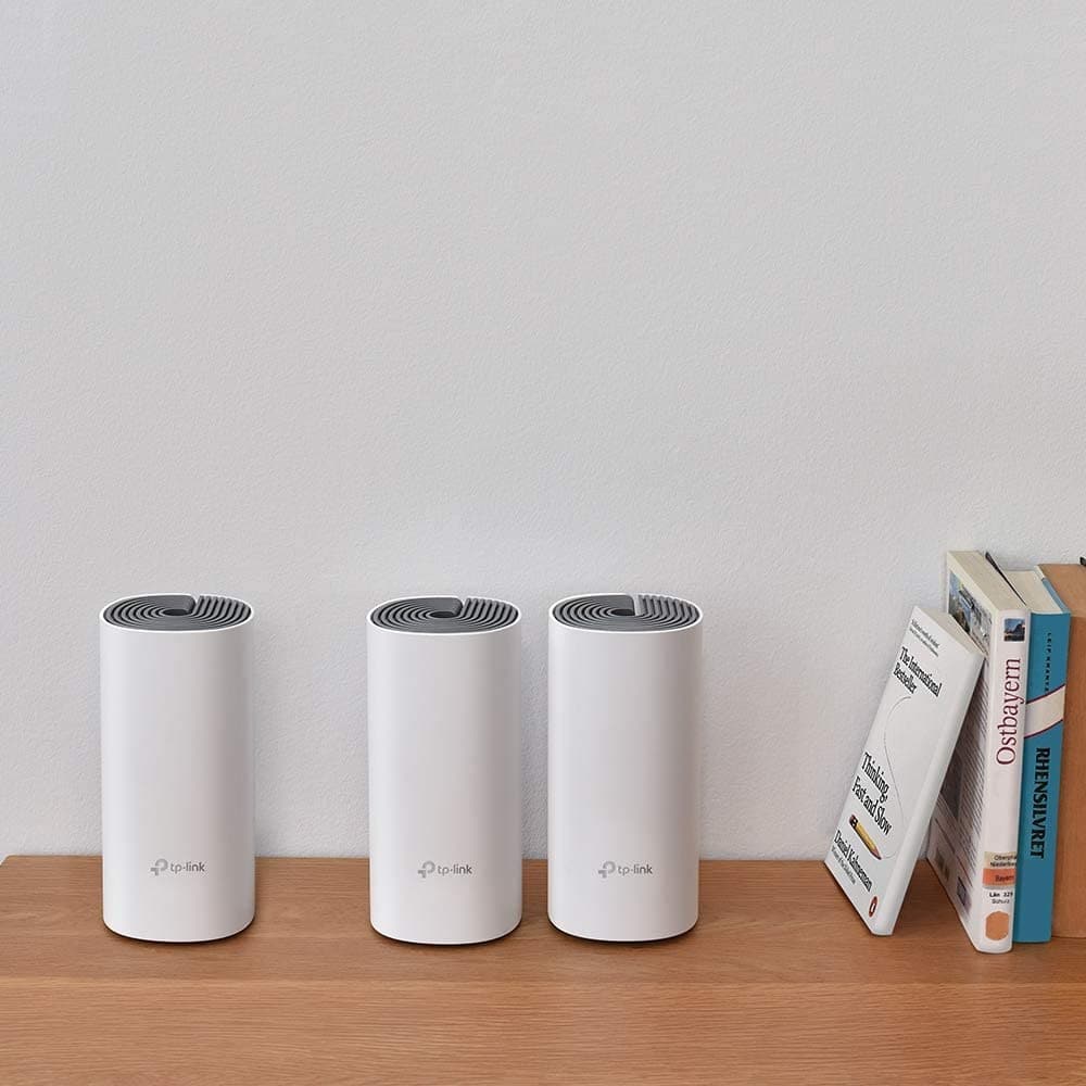 TP-Link,TP-Link Deco E4 Whole Home Mesh Wi-Fi System, Seamless and Speedy (AC1200) for Large Home, Work with Amazon Echo/Alexa, Router and WiFi Booster Replacement, Parent Control, Pack of 3 - Gadcet.com