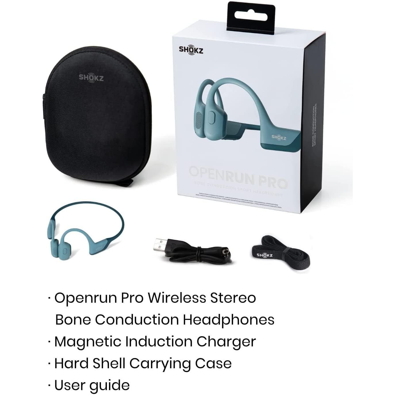 Buy Shokz,Shokz OpenRun Pro Water Resistance Wireless Bluetooth Bone Conduction Headphones - Cooldown Blue - Gadcet.com | UK | London | Scotland | Wales| Ireland | Near Me | Cheap | Pay In 3 | Headphones