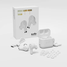 Sudio,Sudio Ett True Wireless Bluetooth Earbuds - Active Noise Cancelling, Transparency Mode, IPX5 Water Protection, 30h Battery Time, supports Wireless Charging, compatible with Android and iOS (White) - Gadcet.com