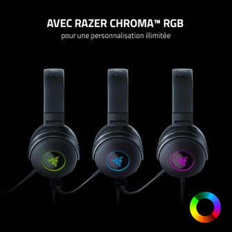 Buy Razer,Razer Kraken V3 - Wired USB Gaming Headset with Razer Chroma RGB (TriForce 50mm Drivers, THX Spatial Audio, HyperClear Cardioid Mic, Chroma RGB) Black - Gadcet.com | UK | London | Scotland | Wales| Ireland | Near Me | Cheap | Pay In 3 | Headphones
