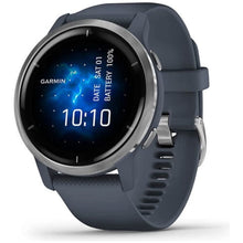Buy Garmin,Garmin Venu 2 GPS smartwatch with all-day health monitoring, Silver Bezel with Granite Blue Case and Silicone Band - Gadcet.com | UK | London | Scotland | Wales| Ireland | Near Me | Cheap | Pay In 3 | 