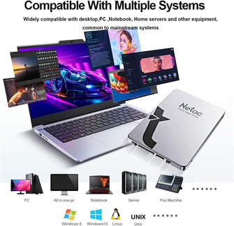 Buy Netac,Netac SSD 256GB Internal Solid State Drive SATA SSD 2.5' Up to 510MB/s Faster than HDD for Laptop Computer Upgrade(Silver Gray 256GB) - Gadcet.com | UK | London | Scotland | Wales| Ireland | Near Me | Cheap | Pay In 3 | Hard Drives