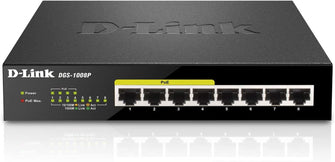 D-Link DGS-1008P / E 8-Port Gigabit PoE Desktop Switch - Gadcet.com