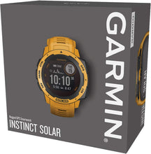 Garmin Instinct Solar, Solar-powered Rugged Outdoor Smartwatch, Built-in Sports Apps and Health Monitoring, Sunburst Yellow - Gadcet.com