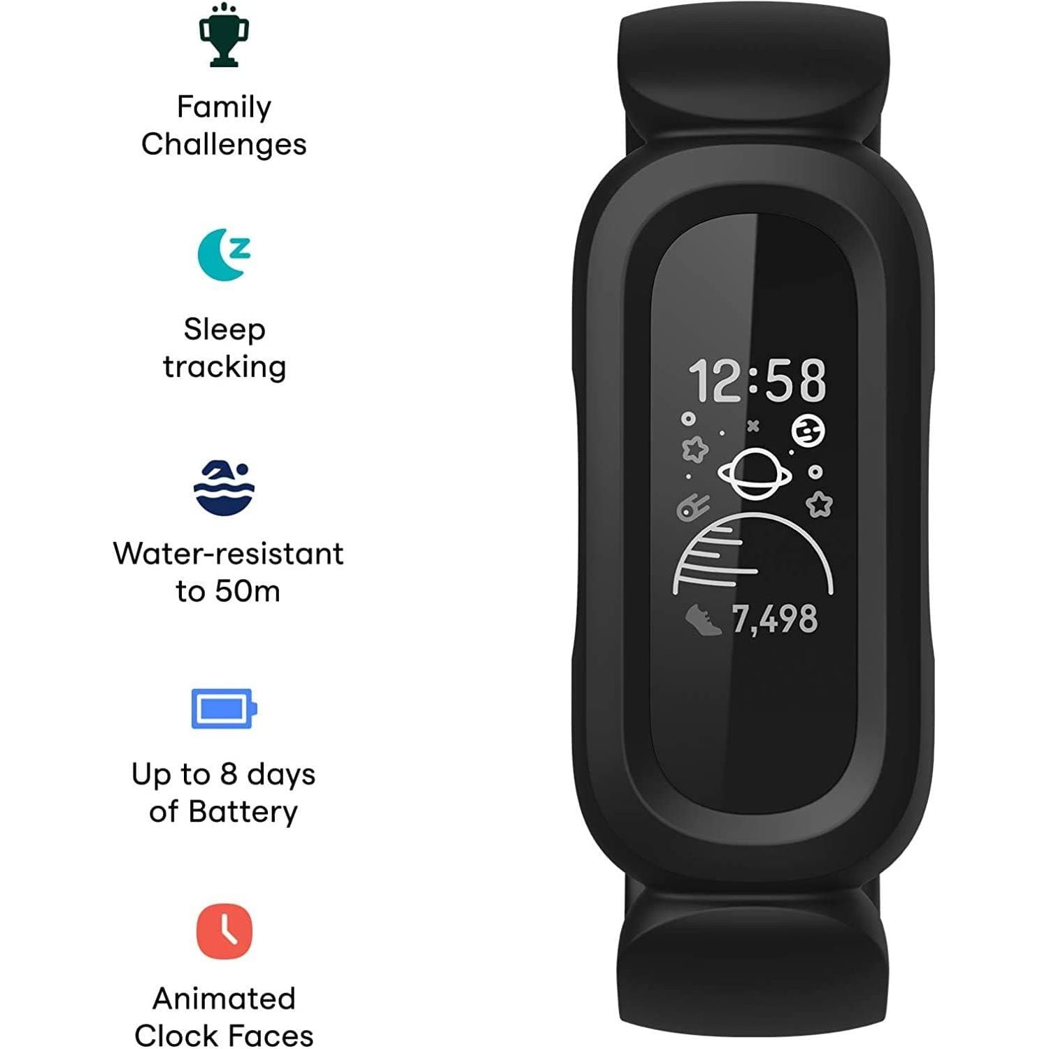 Buy Fitbit,Fitbit Ace 3 Kids Activity Tracker - Black / Red - Gadcet.com | UK | London | Scotland | Wales| Ireland | Near Me | Cheap | Pay In 3 | Electronics
