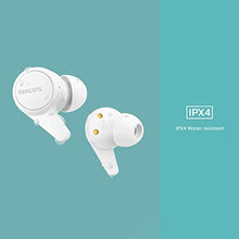 Philips T1207 True Wireless Headphones with Up to 18 Hours Playtime and IPX4 Water Resistance, White - Gadcet.com
