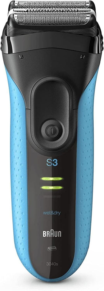 Buy Braun,Braun Series 3 ProSkin Electric Shaver, Electric Razor For Men With Pop Up Precision Trimmer, Sensitive Blades, Wet & Dry, Rechargeable & Cordless, 2 Pin Bathroom Plug, 3040s, Black/Blue Razor - Gadcet.com | UK | London | Scotland | Wales| Ireland | Near Me | Cheap | Pay In 3 | Health Care