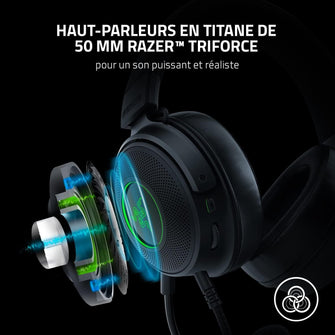 Buy Razer,Razer Kraken V3 - Wired USB Gaming Headset with Razer Chroma RGB (TriForce 50mm Drivers, THX Spatial Audio, HyperClear Cardioid Mic, Chroma RGB) Black - Gadcet.com | UK | London | Scotland | Wales| Ireland | Near Me | Cheap | Pay In 3 | Headphones