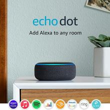 Amazon,Echo Dot (3rd Gen) - Compact Bluetooth Speaker with Alexa - Charcoal Fabric - Gadcet.com
