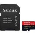 SanDisk Extreme Pro 128GB microSDXC Memory Card + SD Adapter with A2 App Performance + Rescue Pro Deluxe 170MB/s Class 10