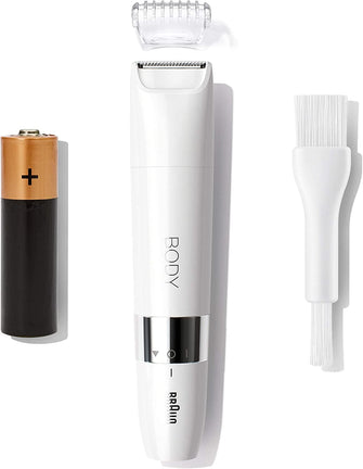 Braun,Braun Body Mini Trimmer, Gentle Body Hair Removal, Precision Trimmer, Wet & Dry, 100% Waterproof, BS1000, White - Gadcet.com