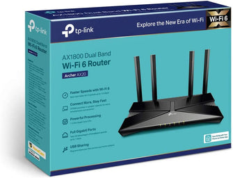 Buy TP-Link,TP-Link AX1800 Wi-Fi 6 Gigabit Dual Band Wireless Router, Wi-Fi Speed up to 1.8 Gbps, 8 Gigabit LAN Ports+1 USB 2.0 Port, Quad-Core Processing, Ideal for Gaming Xbox/PS4/Steam & 4K (Archer AX20) - Gadcet.com | UK | London | Scotland | Wales| Ireland | Near Me | Cheap | Pay In 3 | Network Cards & Adapters