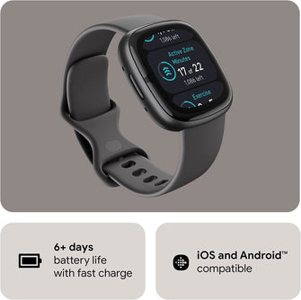 Fitbit Sense 2 Health and Fitness Smartwatch with built-in GPS, advanced health features, up to 6 days battery life - compatible with Android and iOS.