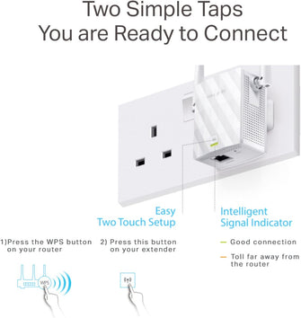 TP-Link N300 Universal Range Extender, Broadband/Wi-Fi Extender, Wi-Fi Booster/Hotspot with 1 Ethernet Port and 2 External Antennas, Plug and Play, Built-in Access Point Mode, UK Plug (TL-WA855RE) - Gadcet.com