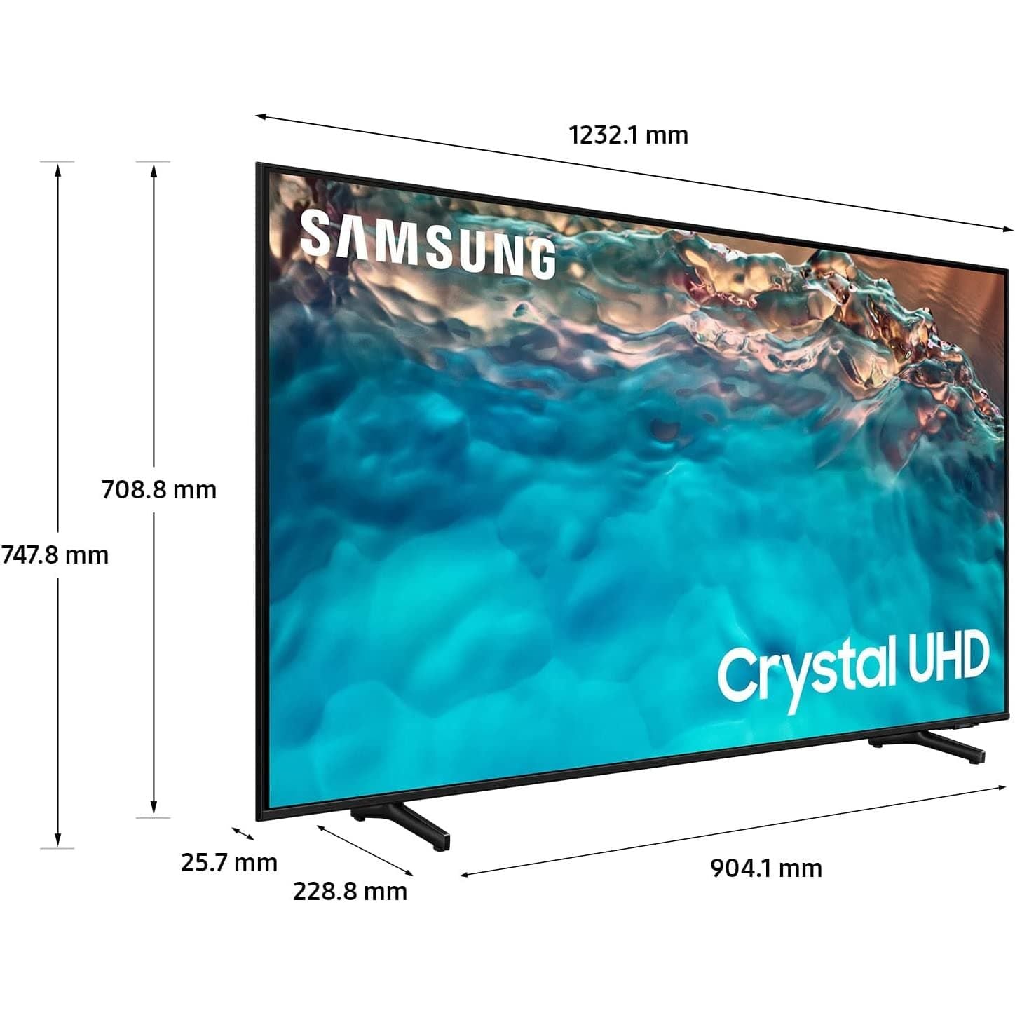 Samsung,Samsung 55 Inch BU8000 UHD Crystal 4K Smart TV (2022) - Airslim Design With Alexa & Smart TV Streaming Built In, Object Tracking Sound, Contrast Enhancer, Boundless Screen & Adjustable Stand - Gadcet.com