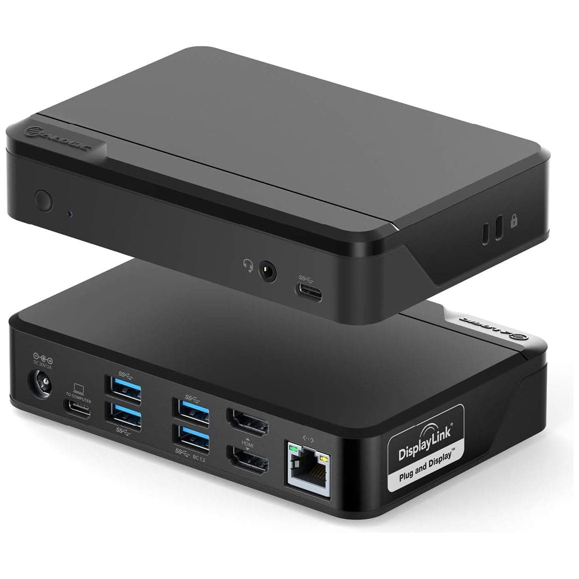 ALOGIC Universal Twin HD Docking Station Dual Display 1080p@60Hz, 2x HDMI, 1 x USB-C 3.1(5G), 4 x USB-A 3.0(5G), 1 x Audio, 1 x Gigabit Ethernet Lock slot– DUTHD - 1