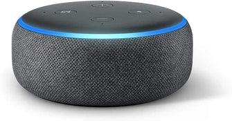 Amazon,Echo Dot (3rd Gen) - Compact Bluetooth Speaker with Alexa - Charcoal Fabric - Gadcet.com