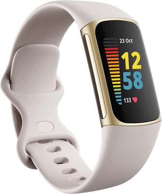 Fitbit Charge 5 Fitness Tracker - Gold / White - Gadcet.com