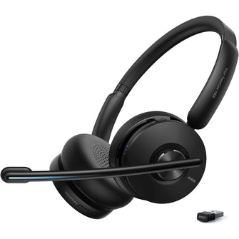 Anker PowerConf H500, Bluetooth Dual Ear Headset with Microphone - Black