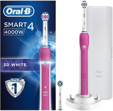 Oral-B Smart 4 4000 3D White Electric Toothbrush Rechargeable - Pink