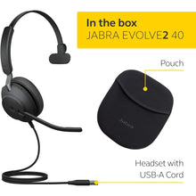 Jabra,Jabra Evolve2 40 PC Headset – Noise Cancelling Microsoft Teams Certified Mono Headphones With 3-Microphone Call Technology – USB-A Cable – Black - Gadcet.com