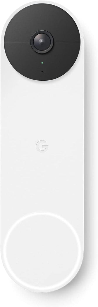 Google Nest Doorbell, Wireless (Battery) Video Doorbell, Smart WiFi Doorbell Camera - Snow - 1