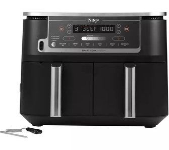 Ninja Foodi MAX Dual Zone Air Fryer [AF451UK] Smart Cook System, 9.5L, 2 Drawers, 6 Functions [Black] - 1