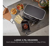 Ninja Foodi MAX Dual Zone Air Fryer [AF451UK] Smart Cook System, 9.5L, 2 Drawers, 6 Functions [Black] - 2