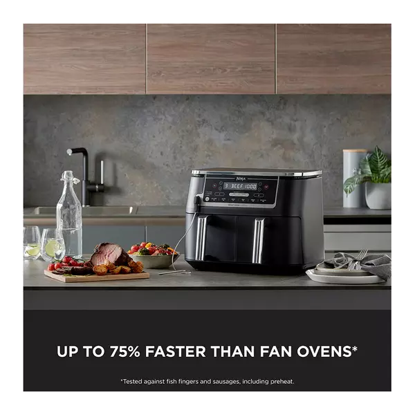 Ninja Foodi MAX Dual Zone Air Fryer [AF451UK] Smart Cook System, 9.5L, 2 Drawers, 6 Functions [Black] - 6