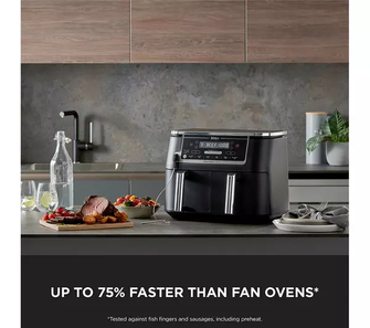 Ninja Foodi MAX Dual Zone Air Fryer [AF451UK] Smart Cook System, 9.5L, 2 Drawers, 6 Functions [Black] - 6