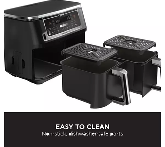 Ninja Foodi MAX Dual Zone Air Fryer [AF451UK] Smart Cook System, 9.5L, 2 Drawers, 6 Functions [Black] - 7