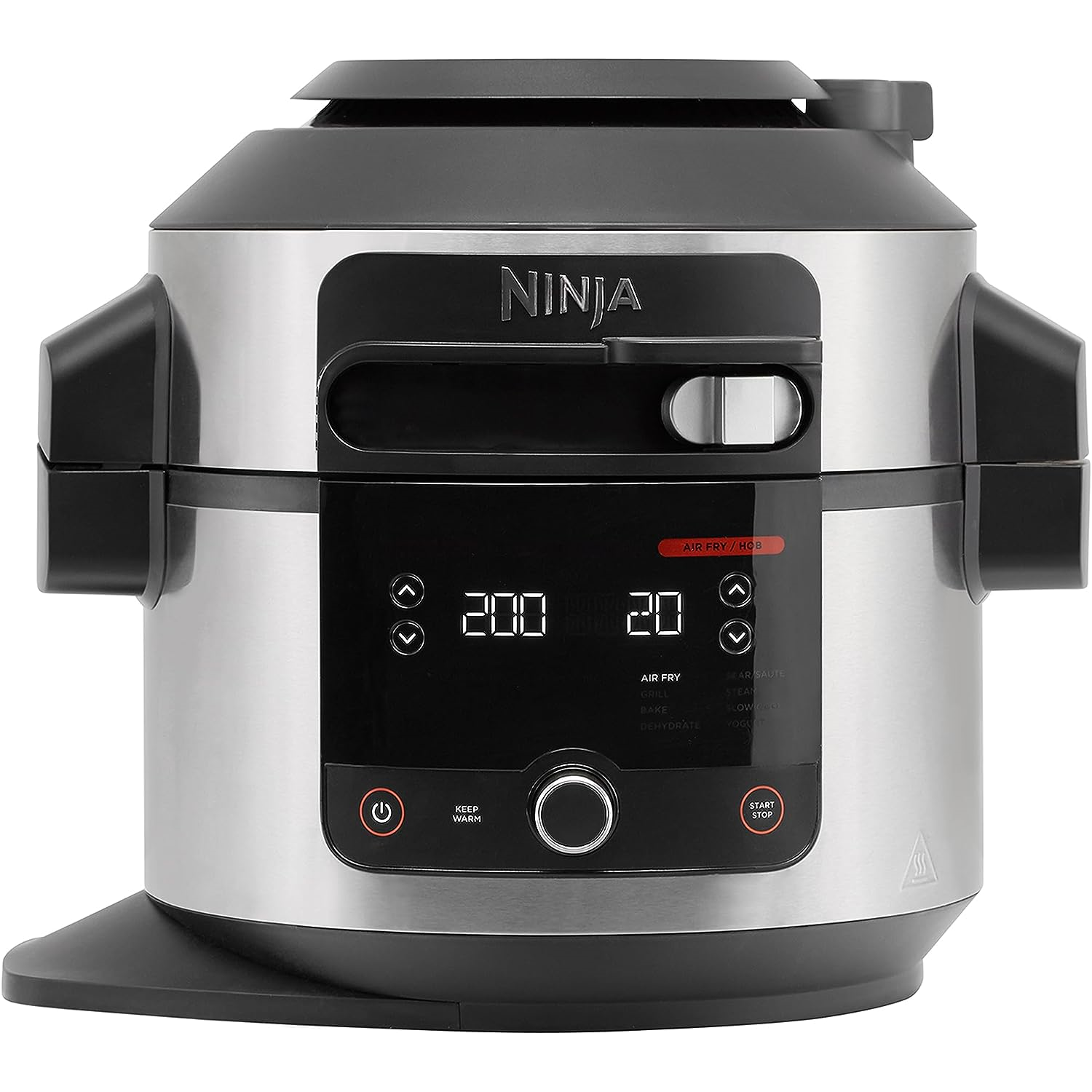 NINJA Foodi 11-in-1 SmartLid Multi-Cooker 6L [OL550UK] Electric Pressure Cooker, Air Fryer, Combi-Steam, Slow Cooker, Grill, Bake - Silver - 1