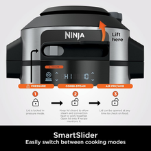 NINJA Foodi 11-in-1 SmartLid Multi-Cooker 6L [OL550UK] Electric Pressure Cooker, Air Fryer, Combi-Steam, Slow Cooker, Grill, Bake - Silver - 7