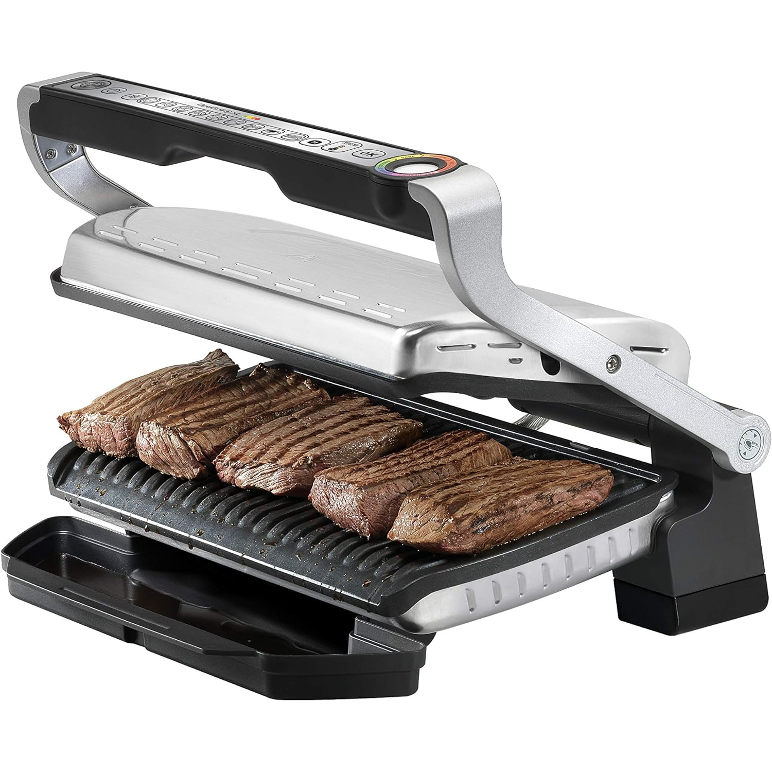 Tefal OptiGrill+ XL [GC722D40] Intelligent Health Grill, 9 Automatic Settings, Stainless steel, 2180W, 6-8 Portions, 48.9 x 38.2 x 22.8 cm - 7