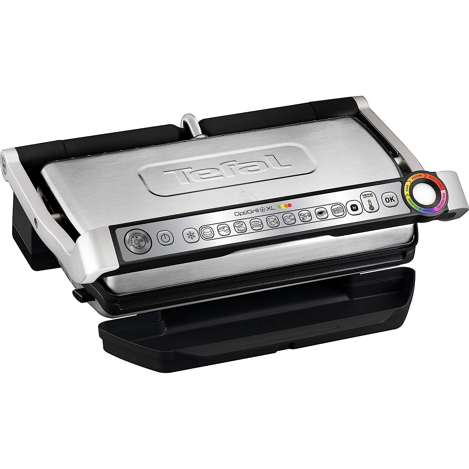 Tefal OptiGrill+ XL [GC722D40] Intelligent Health Grill, 9 Automatic Settings, Stainless steel, 2180W, 6-8 Portions, 48.9 x 38.2 x 22.8 cm - 2