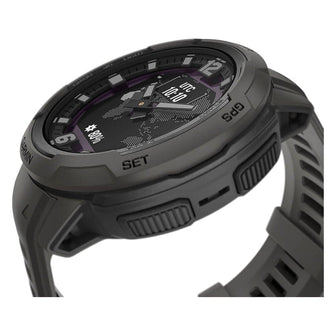 Garmin Instinct Crossover Solar Graphite 45mm Black Silicone Strap Watch - 6