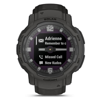 Garmin Instinct Crossover Solar Graphite 45mm Black Silicone Strap Watch - 7
