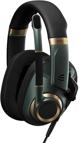 EPOS H6Pro - Closed Acoustic Gaming Headset with Mic - Over-Ear Headset – Lightweight - Lift-to-Mute - Xbox - PS4 - PS5 - PC/Windows [Green] - 2