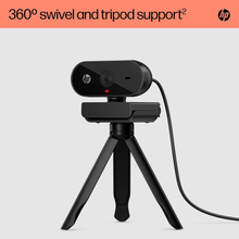 HP PC Webcam 320, 1080p FHD, Compatible with Chrome, Auto Light Corrector, Built-in Microphone, 66 Degree Wide Angle Field of View, Support with 360 Degree Swivel Clip [Black] - 5