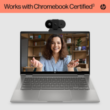 HP PC Webcam 320, 1080p FHD, Compatible with Chrome, Auto Light Corrector, Built-in Microphone, 66 Degree Wide Angle Field of View, Support with 360 Degree Swivel Clip [Black] - 6