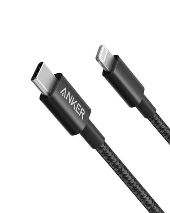 Anker USB C to Lightning Cable, New Nylon USB-C to Lightning Charging Cord - 1