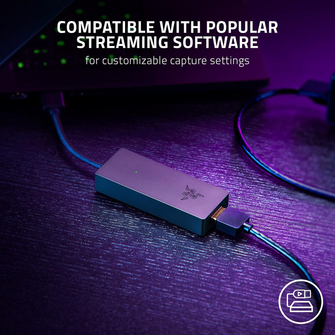 Razer Ripsaw X - USB Capture Card with 4K Camera Connection for Full 4K Streaming (4K 30FPS Capture, HDMI 2.0, USB 3.0, Plug and Play, Streaming Software Compitable, Compact Form Factor) Black - 5