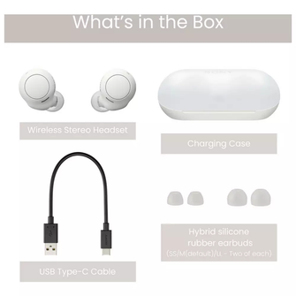 Sony WF - C500 Wireless Earbuds [White] - 7